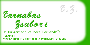 barnabas zsubori business card